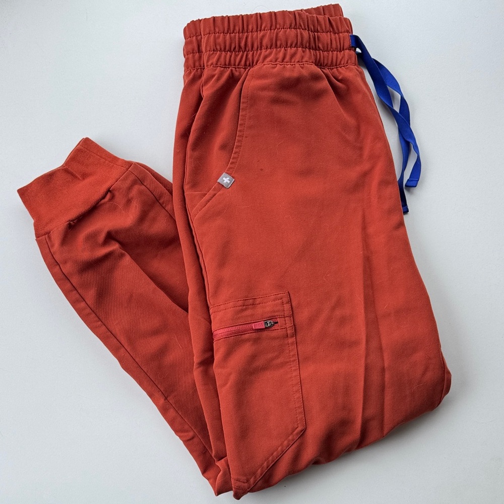 Figs Brick Red Track Jogger Pants